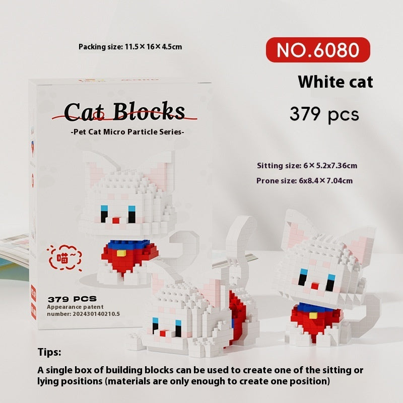 Cat Cute Pet Series Building Blocks Cute Assembled Ornaments Toys