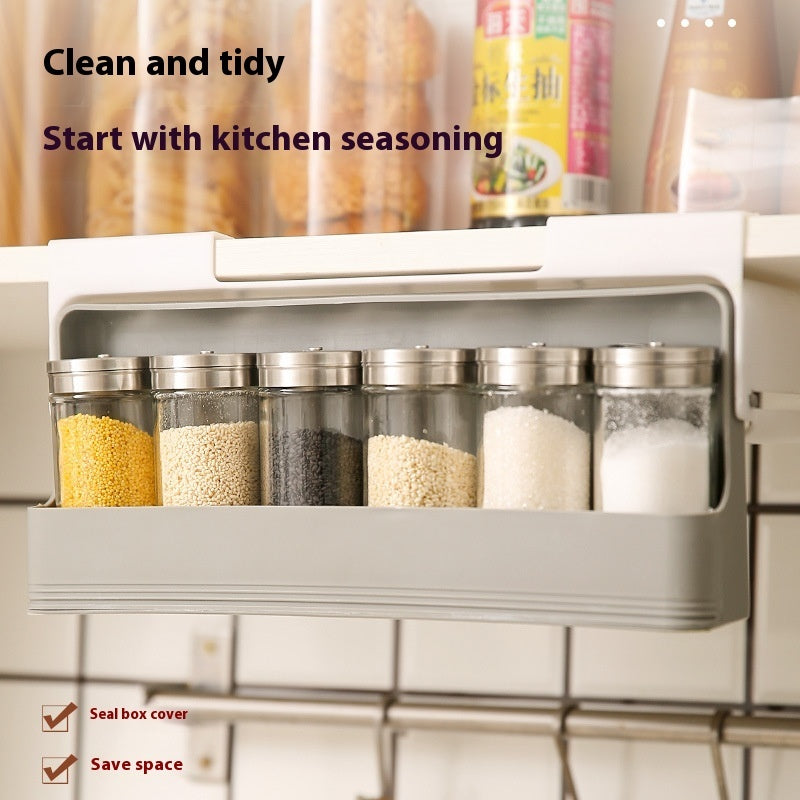 Seasoning Bottle Kitchen Hanging Storage Rack Household Punch-free