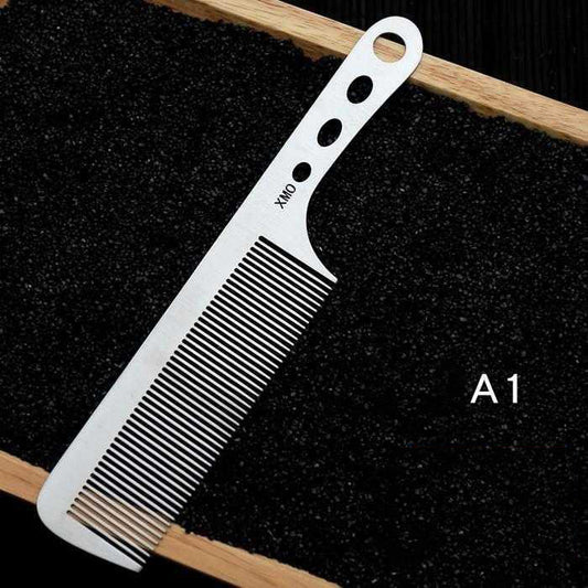 Stainless steel hair cutting comb