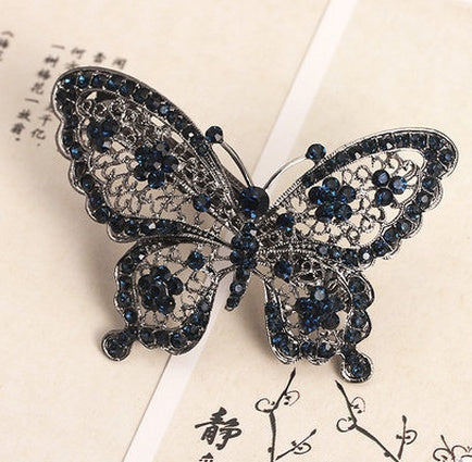 Bow tie rhinestone hair clip