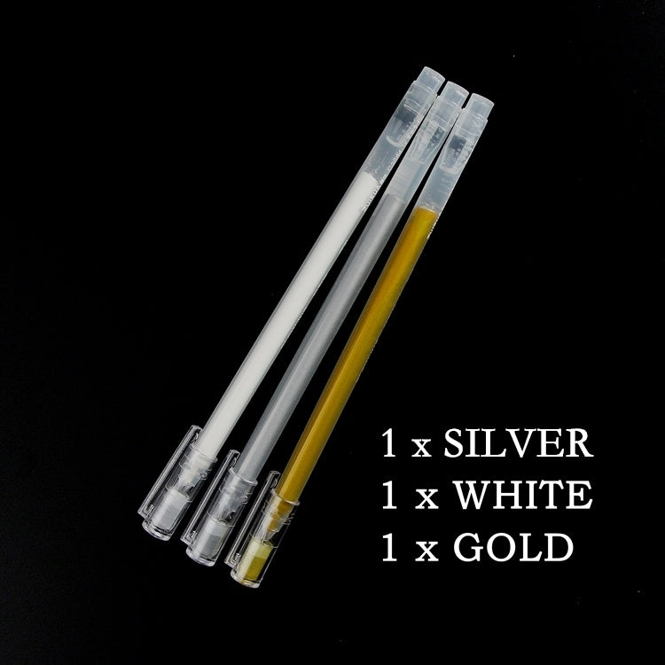 3Pcs Highlight Liner Sketch Markers White Paint Marker Pen