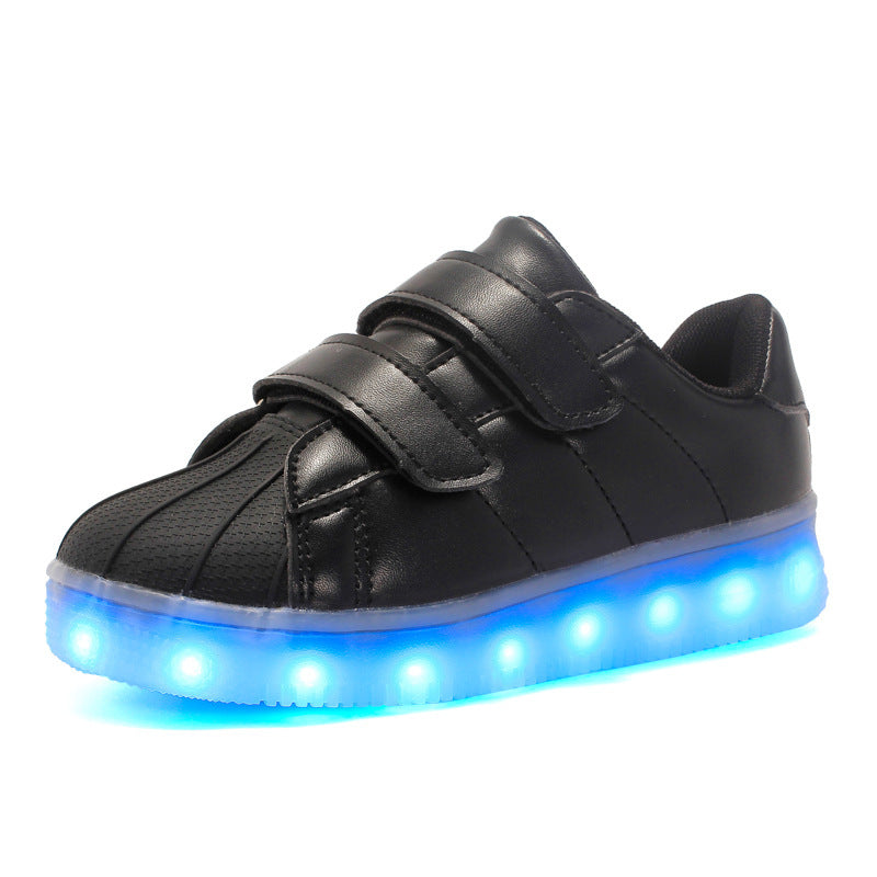 Children's Luminous Shoes Charging LED Light Shoes Colorful Shell-Toe Children's Shoes