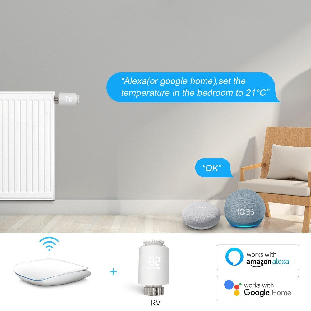 Smart Radiator Valve Smart Thermostat Valve Mobile APP Control