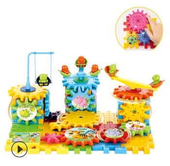 Children's DIY electric building blocks toys Puzzle paradise park creative building blocks Insert BLOCK