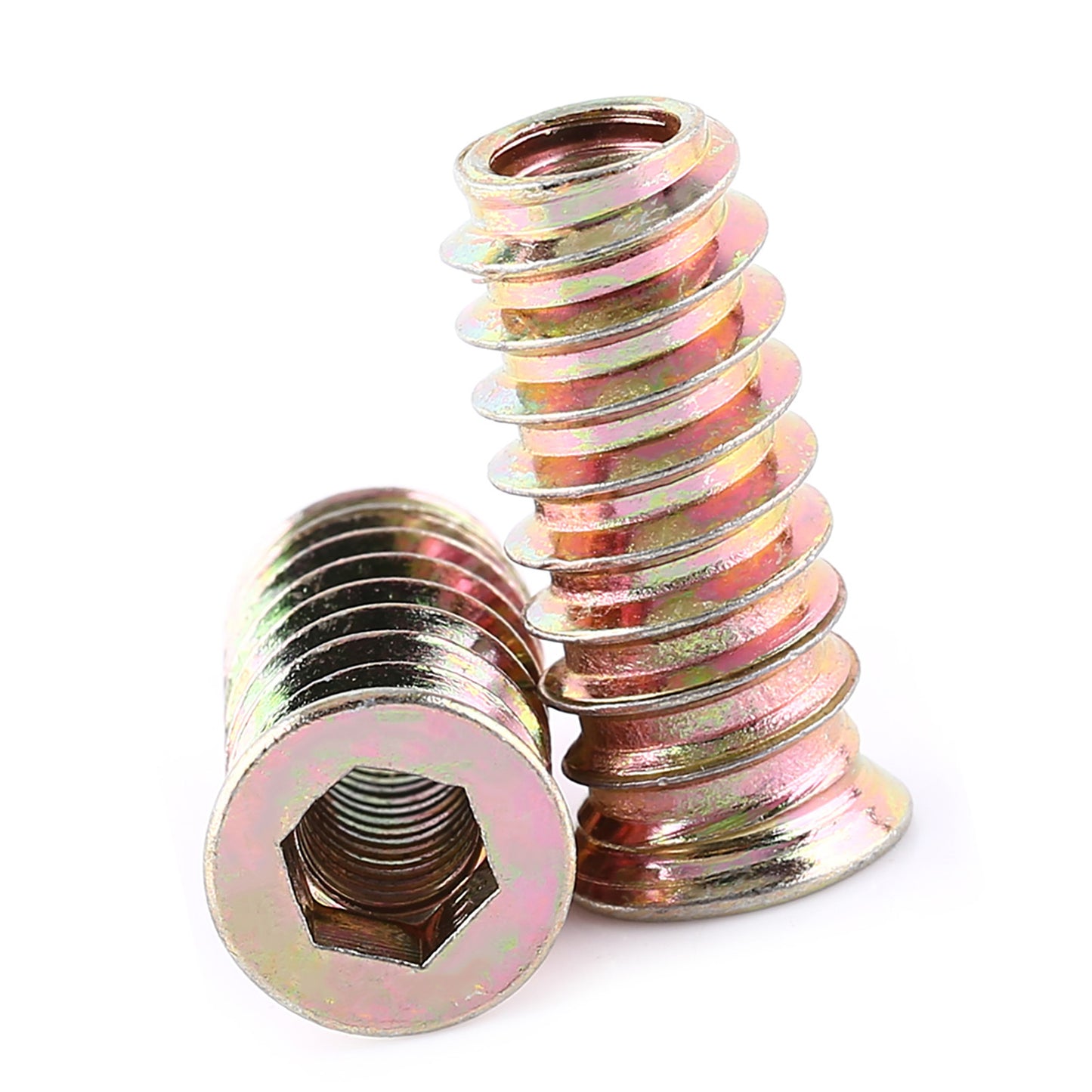 Wood Furniture Threaded Insert Steel Nuts Hex Socket Screw in Nut (M6*25mm)