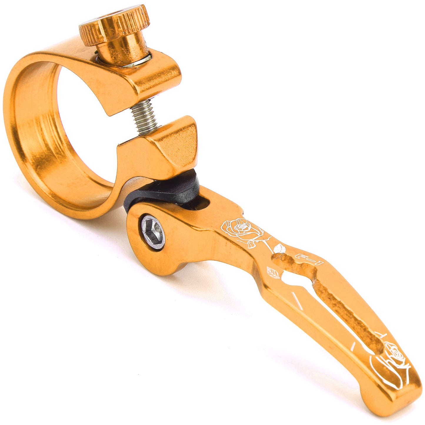 31.8MM Bike Seat Clamp Aluminum Alloy Quick Release Mountain Road Bike Seatpost ClampGold