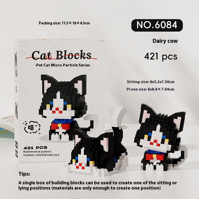 Cat Cute Pet Series Building Blocks Cute Assembled Ornaments Toys