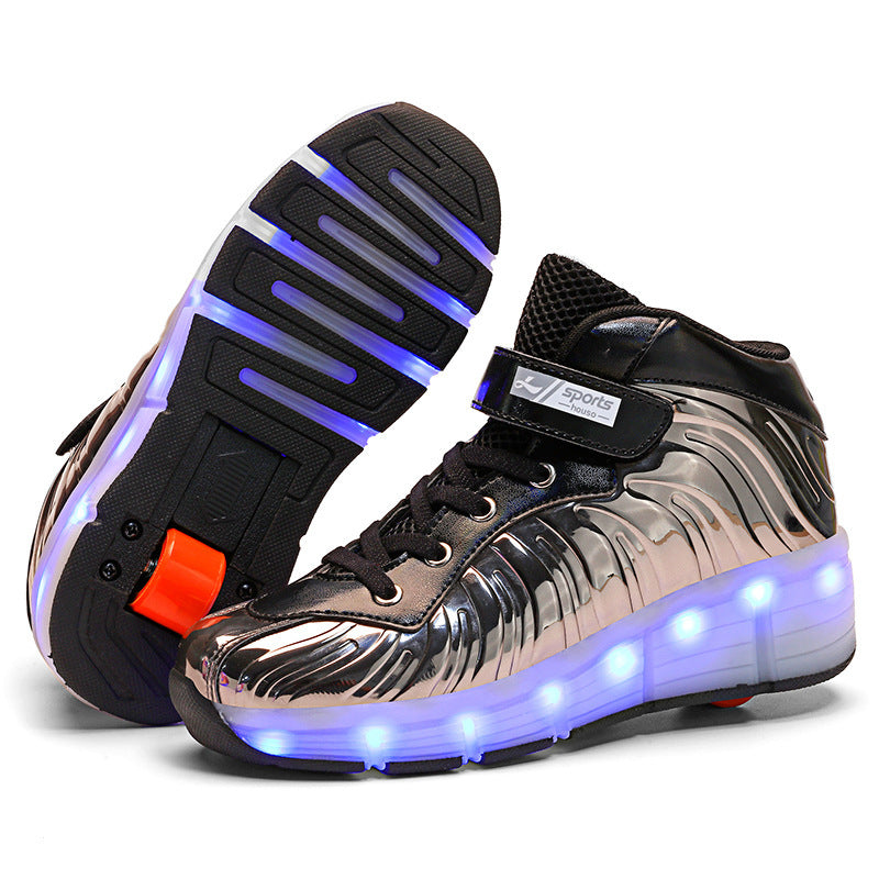 LED light children's wheel shoes