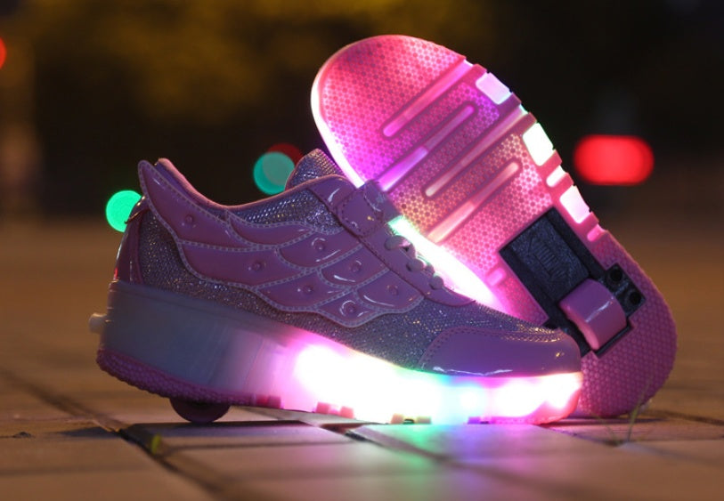 LED illuminated walking shoes