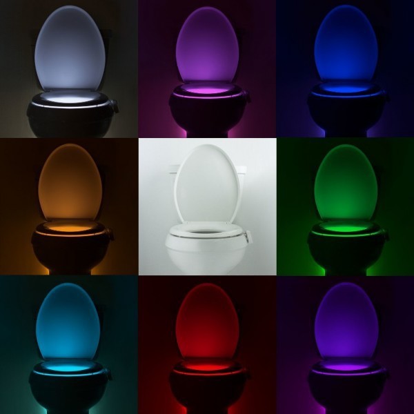 8-color LED toilet light