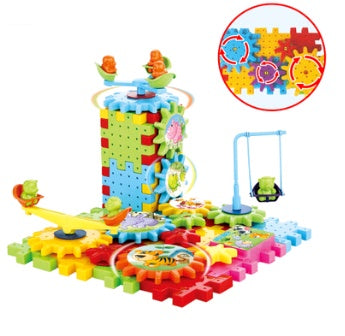 Children's DIY electric building blocks toys Puzzle paradise park creative building blocks Insert BLOCK