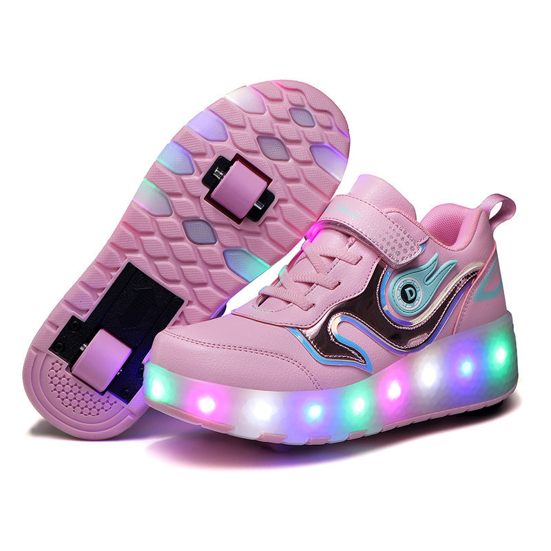 LED illuminated walking shoes