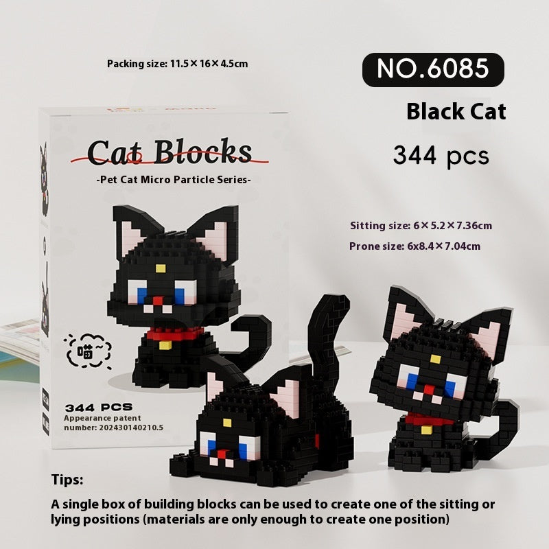 Cat Cute Pet Series Building Blocks Cute Assembled Ornaments Toys