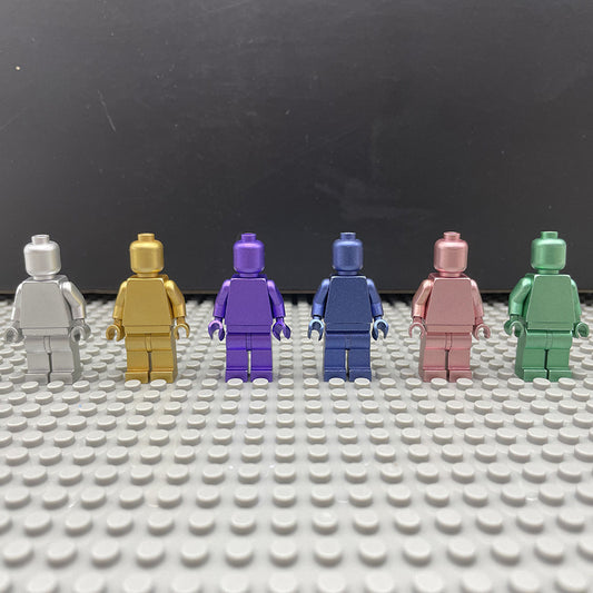 Plastic Plated Solid Color Building Block Minifigure Model