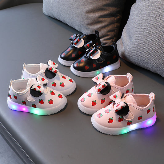 New Illuminated Children's LED Girls' Casual Shoes