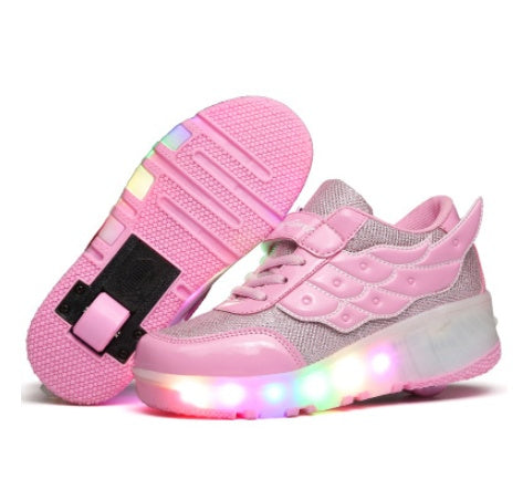 LED illuminated walking shoes