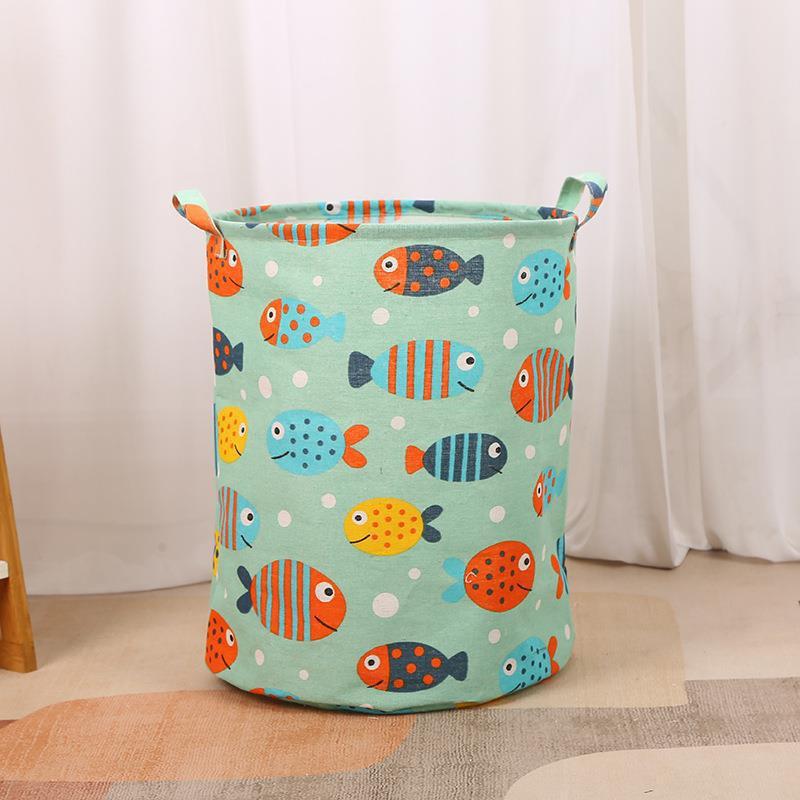 Large Fabric Household Clothes Toys Dirty Clothes Storage Basket