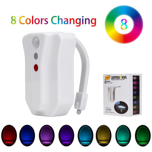 8-color LED toilet light