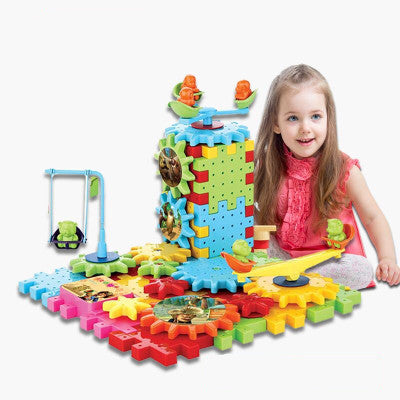 Children's DIY electric building blocks toys Puzzle paradise park creative building blocks Insert BLOCK