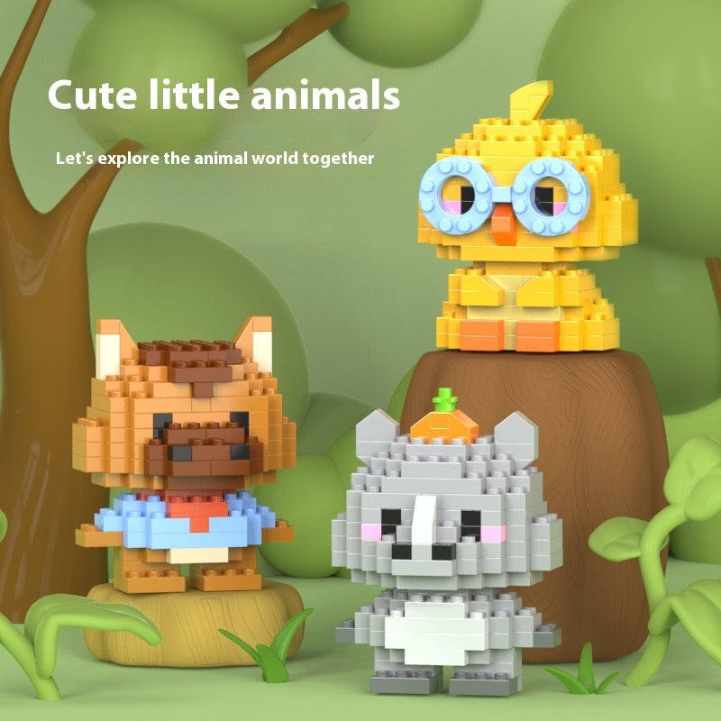 Cartoon Animal Series Cute Doll Tiny Particle Building Blocks