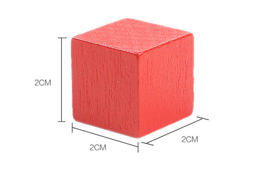 100 Cube Wood Small Building Block Children's Educational Toys