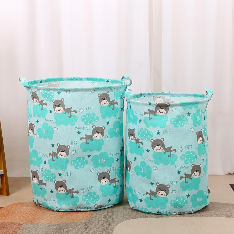 Large Fabric Household Clothes Toys Dirty Clothes Storage Basket