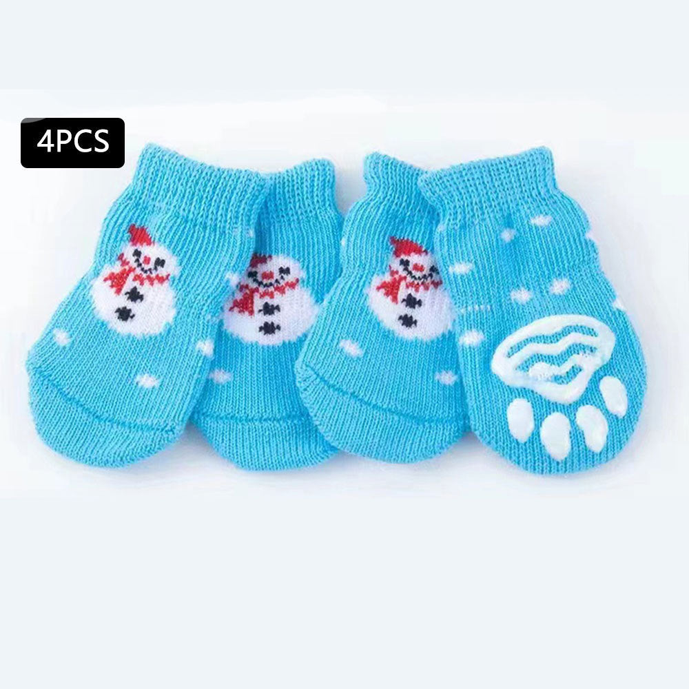 Christmas Pet Dog Socks Santa Claus Elk