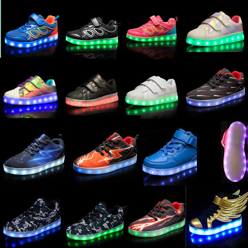 Children's Led Charging Board Shoes Light Shoes Men And Women