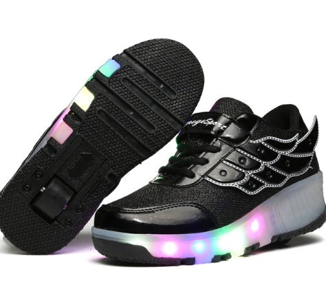 LED illuminated walking shoes