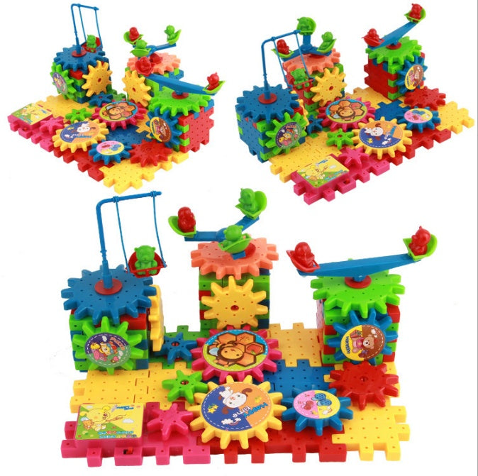 Children's DIY electric building blocks toys Puzzle paradise park creative building blocks Insert BLOCK