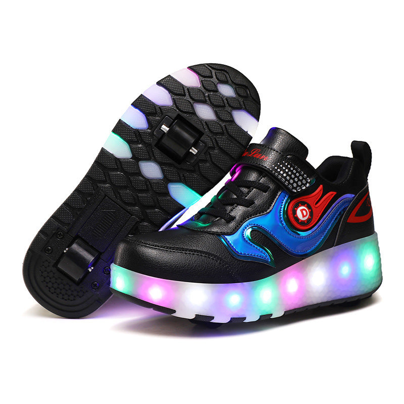 LED illuminated walking shoes