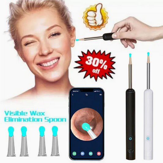 Clear Ears Earwax Removal Kit - Includes 4 Ear Scoops And 8 Ear Picking Tools, Features An HD Camera, And Is Rechargeable Perfect For Cleaning Ears Easily Effectively