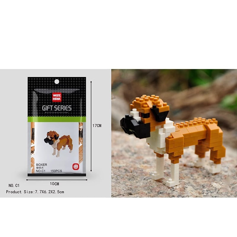 Simple Small Animal Building Block Puzzle Assembly Toy