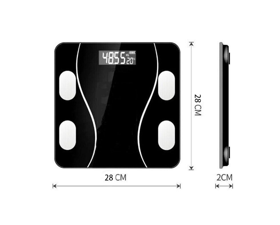 Digital Bathroom Scales 180KG Body Weight Weighing Scale LCD Electronic UK