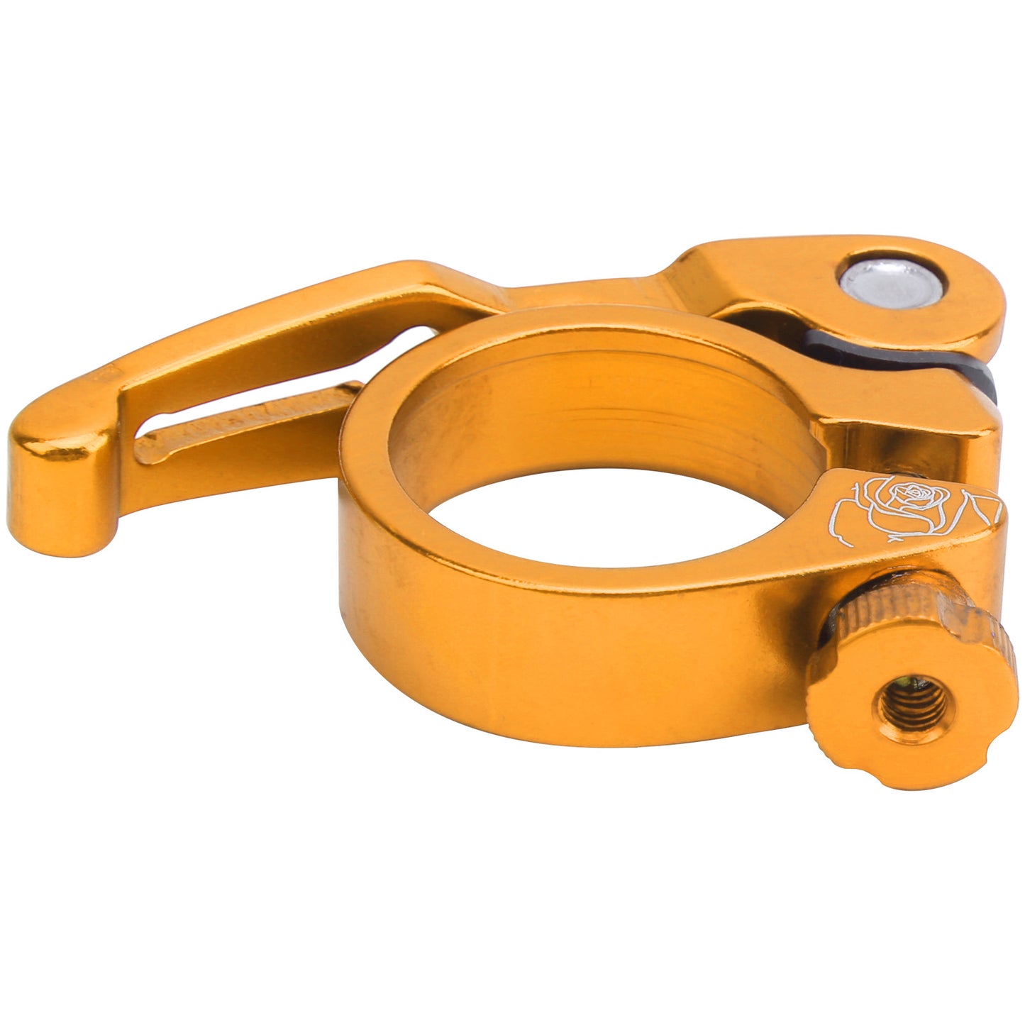 31.8MM Bike Seat Clamp Aluminum Alloy Quick Release Mountain Road Bike Seatpost ClampGold