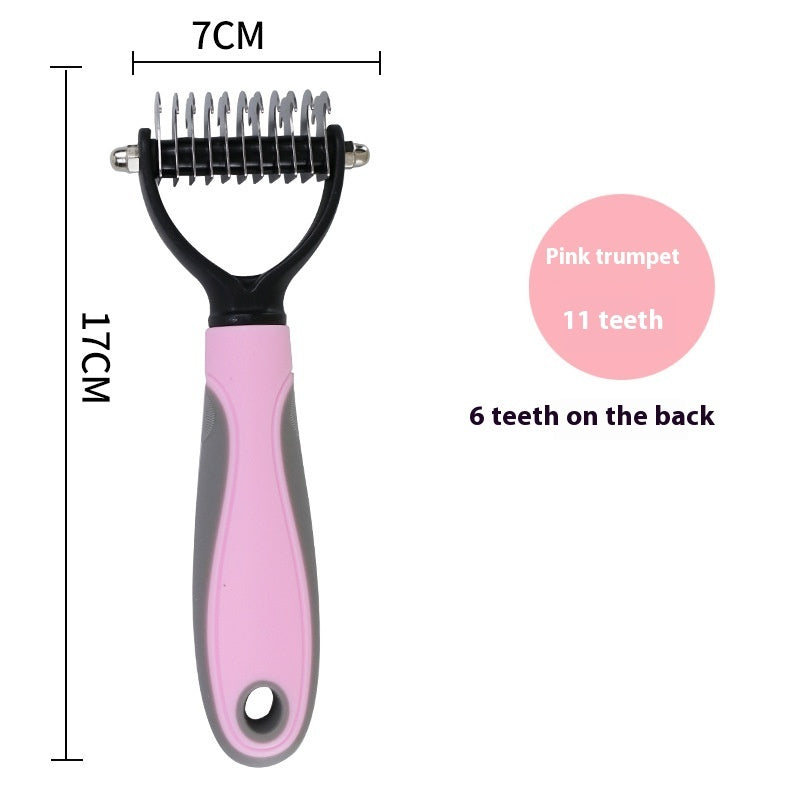 Double-sided Stainless Steel Pet Hair Unknotting Comb