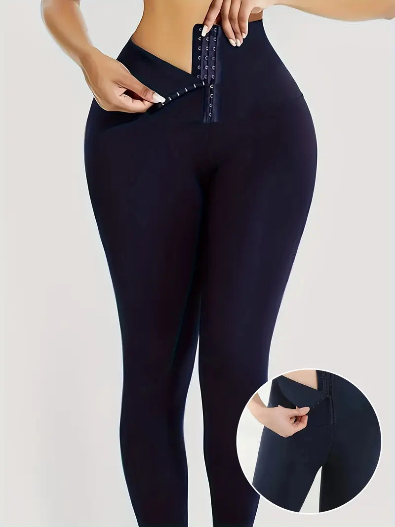 Sculpting Tummy Control Leggings for Women - High waist zipper leggings