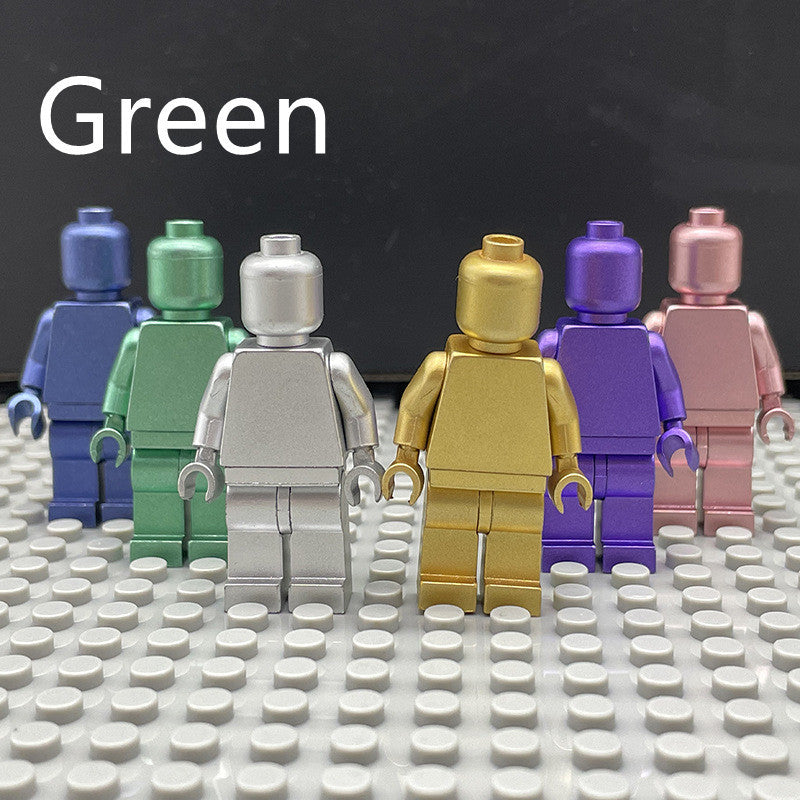 Plastic Plated Solid Color Building Block Minifigure Model