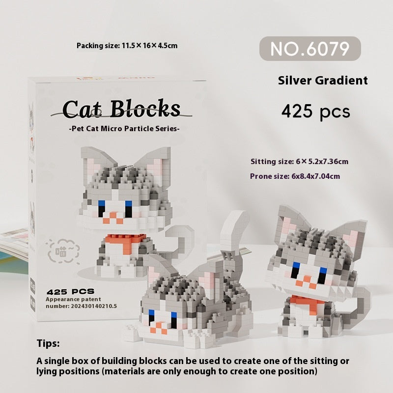 Cat Cute Pet Series Building Blocks Cute Assembled Ornaments Toys