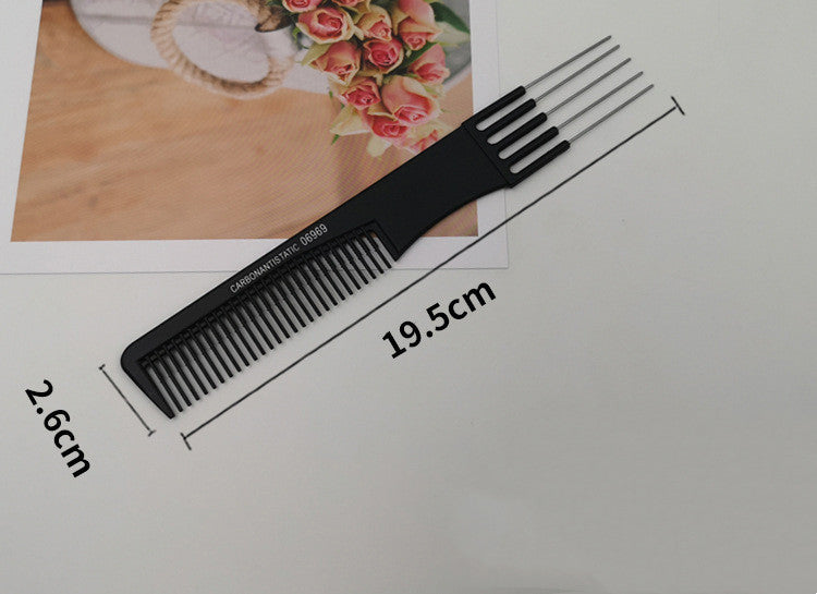 Professional Hair Tail Comb Salon Cut Comb Styling Stainless Steel Spiked