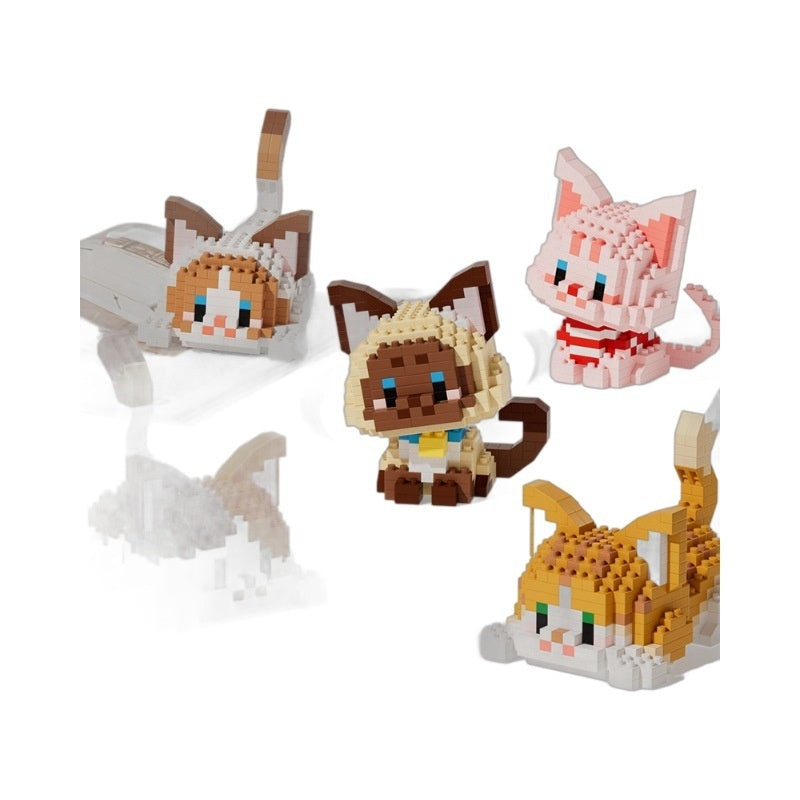 Cat Cute Pet Series Building Blocks Cute Assembled Ornaments Toys