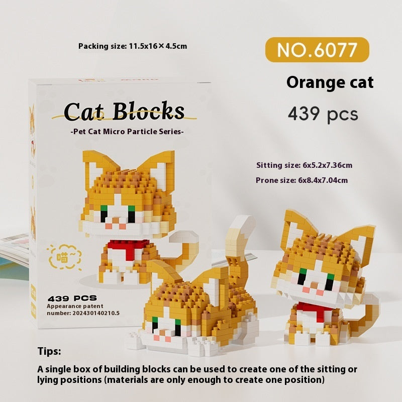 Cat Cute Pet Series Building Blocks Cute Assembled Ornaments Toys